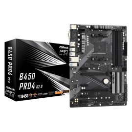 Mainboard|ASROCK|AMD B450|SAM4|ATX|4xPCI-Express 2.0 1x|2xPCI-Express 3.0 16x|2xM.2|Memory DDR4|Memory slots 4|1x15pin D-sub|1xHDMI|1xDisplayPort|2xAudio-In|1xAudio-Out|2xUSB 2.0|1xUSB type C|5xUSB 3.2|1xPS/2|1xRJ45|B450PRO4R2.0 Mainboard|ASROCK|AMD B450|SAM4|ATX|4xPCI-Express 2.0 1x|2xPCI-Express 3.0 16x|2xM.2|Memory DDR4|Memory slots 4|1x15pin D-sub|1xHDMI|1xDisplayPort|2xAudio-In|1xAudio-Out|2xUSB 2.0|1xUSB type C|5xUSB 3.2|1xPS/2|1xRJ45|B450PRO4R2.0