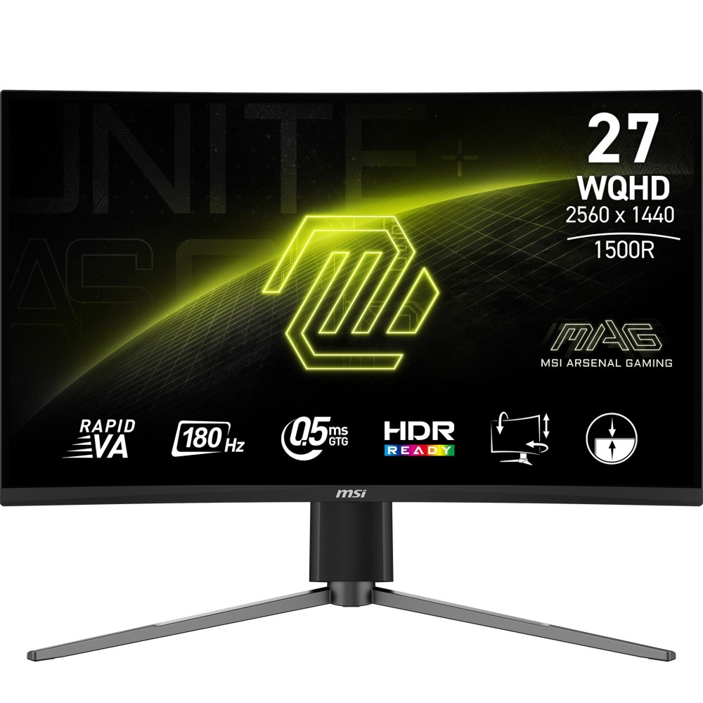 LCD Monitor|MSI|MAG 27CQ6PF|27"|Gaming|Panel VA|2560x1440|16:9|180 Hz|0.5 ms|Colour Black|MAG27CQ6PF