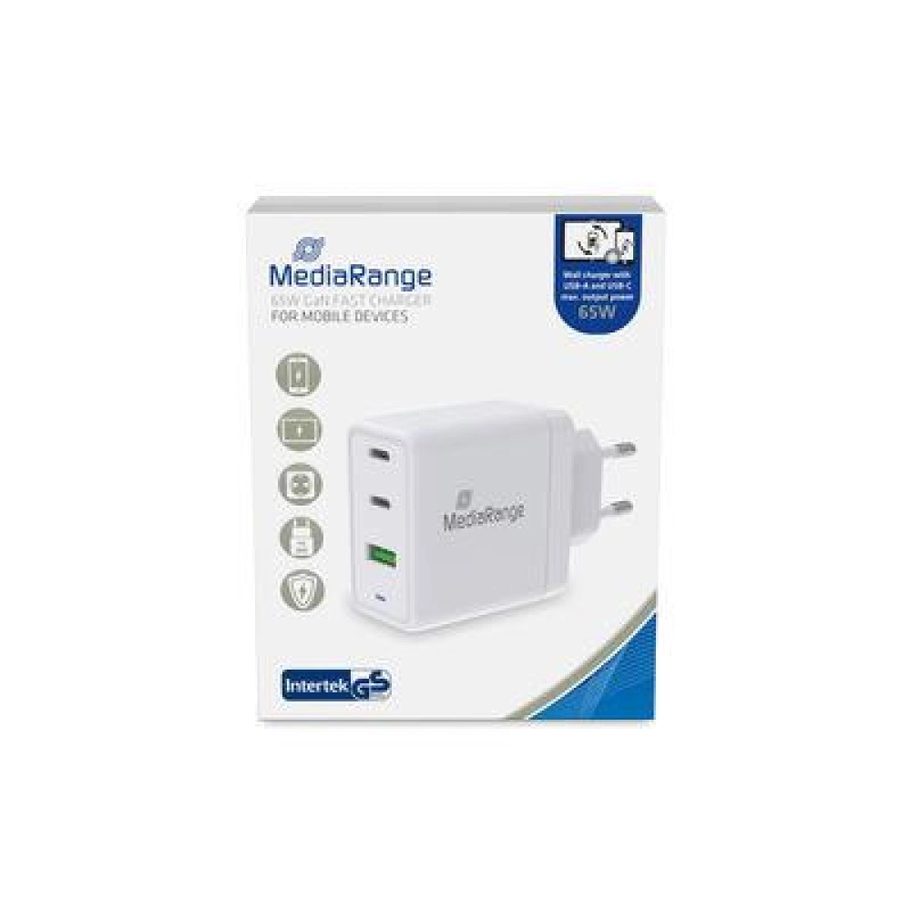 POWER ADAPTER USB/2XUSB-C 65W/FAST MRMA116 MEDIARANGE
