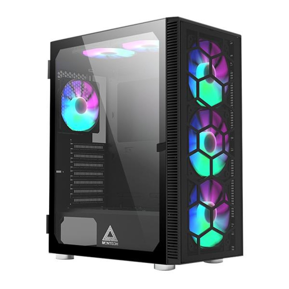 Case|MONTECH|X3 Glass|MidiTower|Not included|Colour Black|X3GLASS(B)