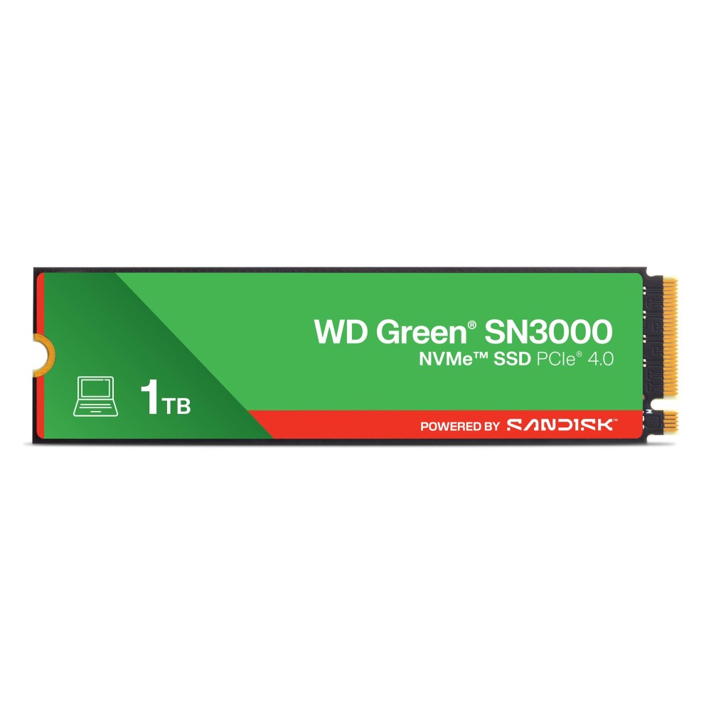 SSD|SANDISK|Green|POWERED BY SANDISK|1TB|M.2|NVMe|Write speed 4200 MBytes/sec|Read speed 5000 MBytes/sec|2.3mm|TBW 150 TB|WDS100T4G0E