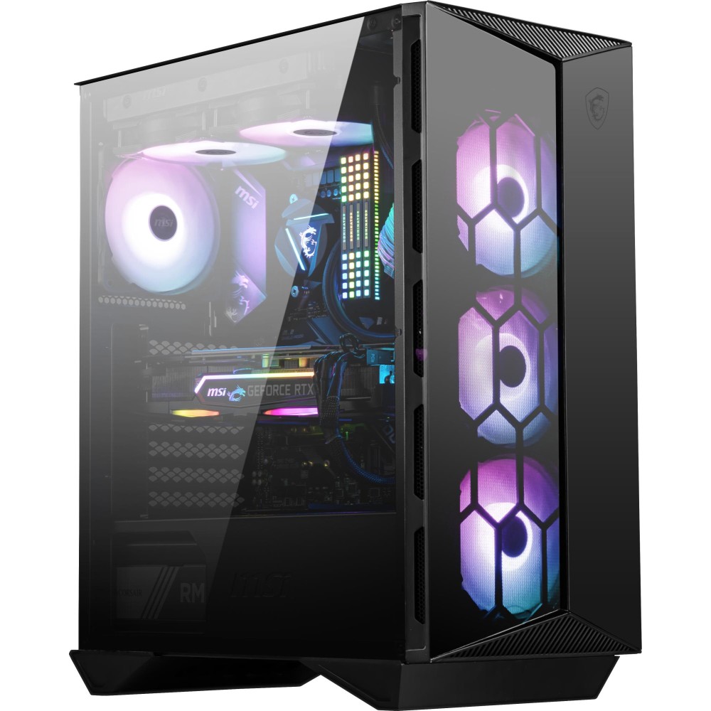 Case|MSI|MPG GUNGNIR 110R|MidiTower|Case product features Transparent panel|Not included|ATX|MicroATX|MiniITX|Colour Black|MPGGUNGNIR110R
