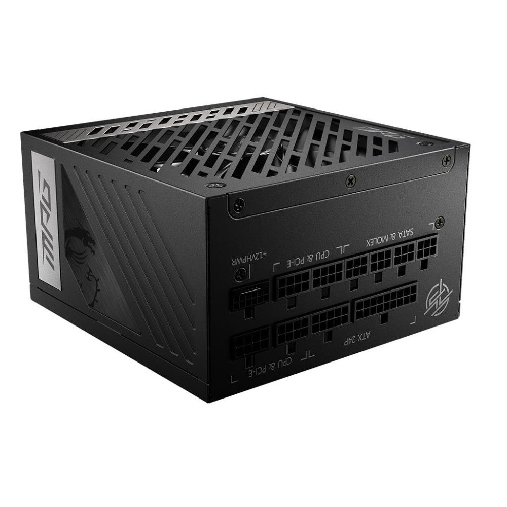 Power Supply|MSI|1000 Watts|Efficiency 80 PLUS GOLD|PFC Active|MPGA1000GPCIE5 Power Supply|MSI|1000 Watts|Efficiency 80 PLUS GOLD|PFC Active|MPGA1000GPCIE5