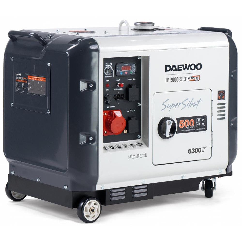 DIESEL GENERATOR 6.3KW 380V/DDAE 9000SSE-3 DAEWOO