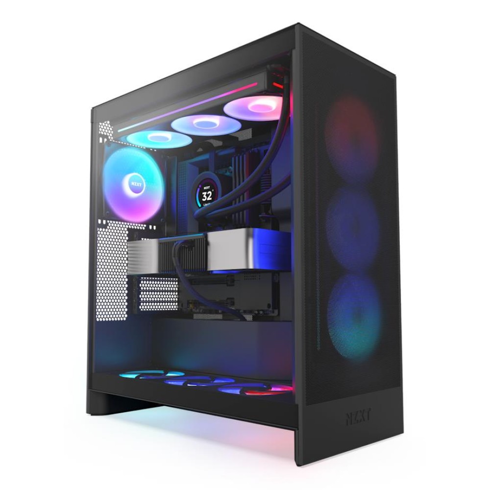 Case|NZXT|H7 Flow RGB|MidiTower|ATX|EATX|MicroATX|MiniITX|Colour Black|CM-H72FB-R1