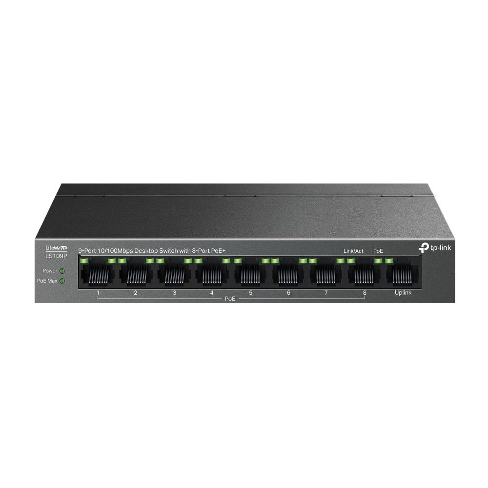 Switch|TP-LINK|LS109P|PoE+ ports 8|LS109P