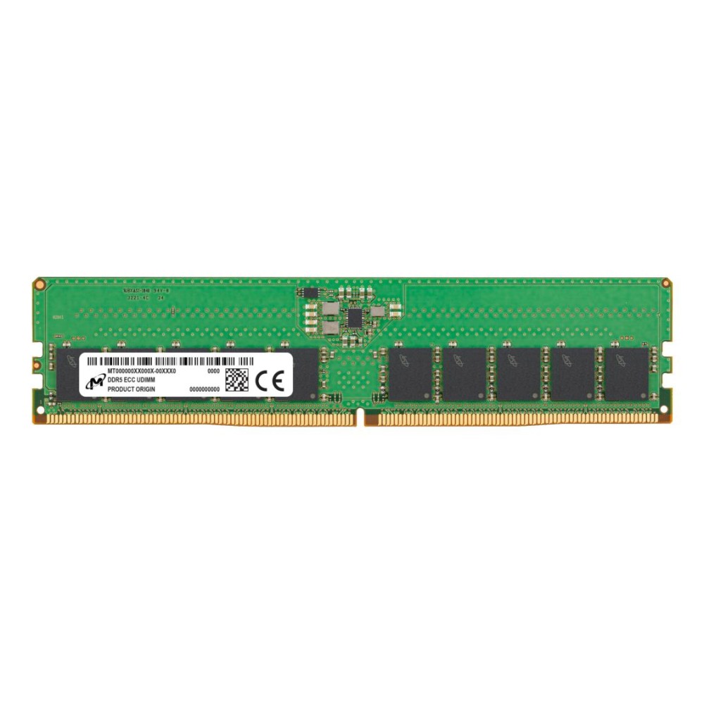 Server Memory Module|MICRON|DDR5|16GB|UDIMM/ECC|5600 MHz|CL 46|1.1 V|MTC10C1084S1EC56BR