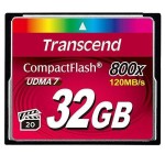 MEMORY COMPACT FLASH 32GB/800X TS32GCF800 TRANSCEND