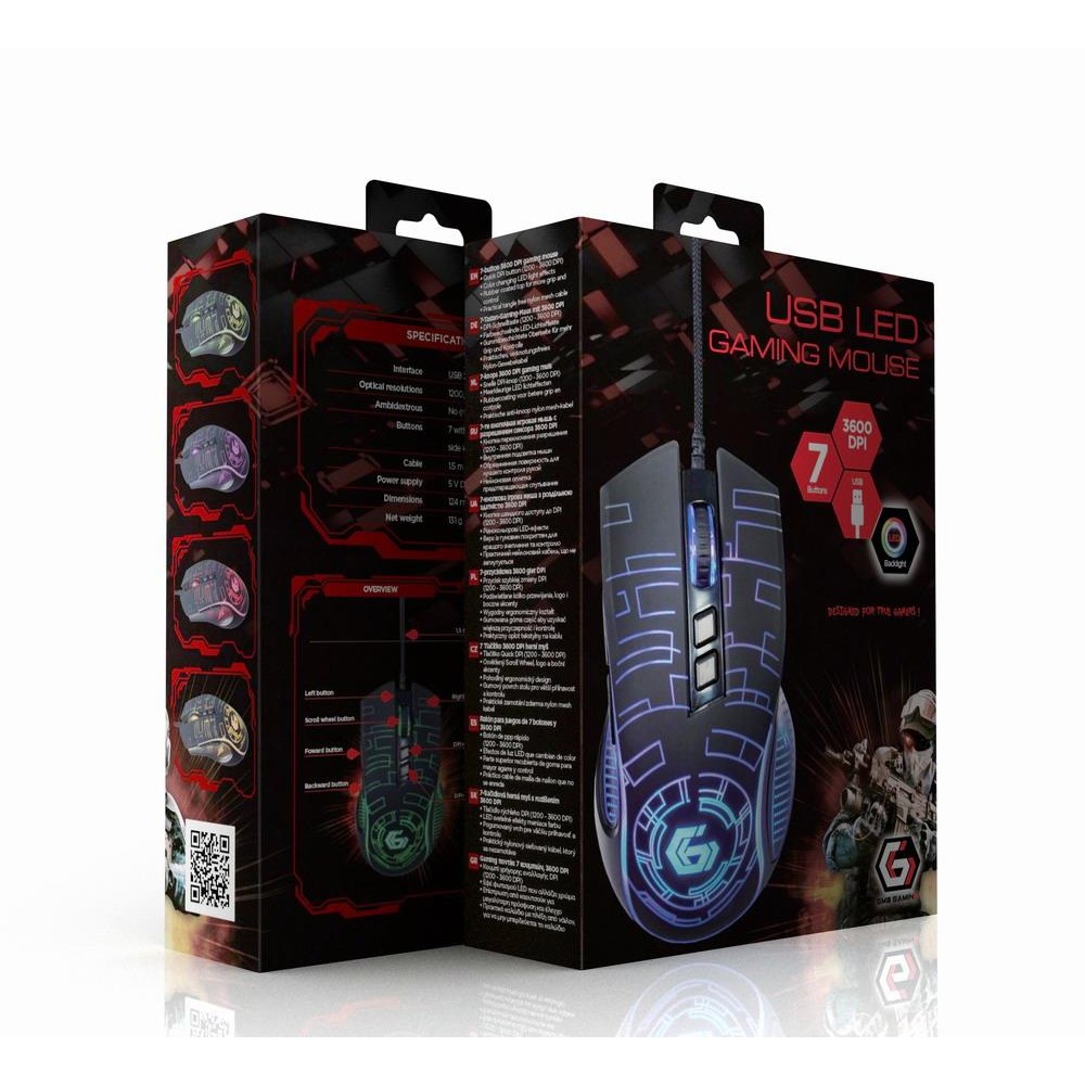MOUSE USB OPTICAL GAMING/BLACK MUSG-RGB-01 GEMBIRD MOUSE USB OPTICAL GAMING/BLACK MUSG-RGB-01 GEMBIRD