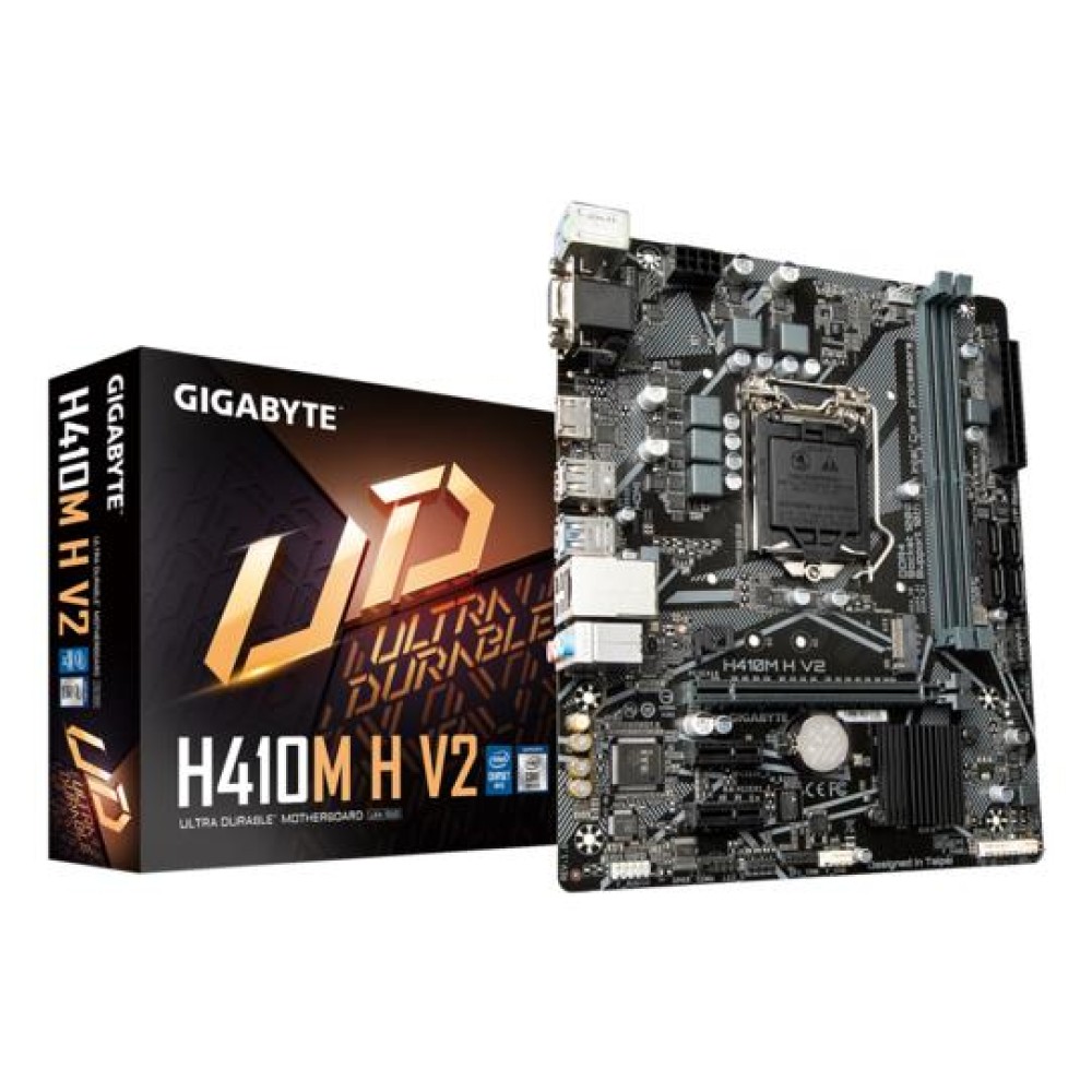 Mainboard|GIGABYTE|Intel Q470 Express|LGA1200|Micro-ATX|Memory DDR4|H410MHV22.0
