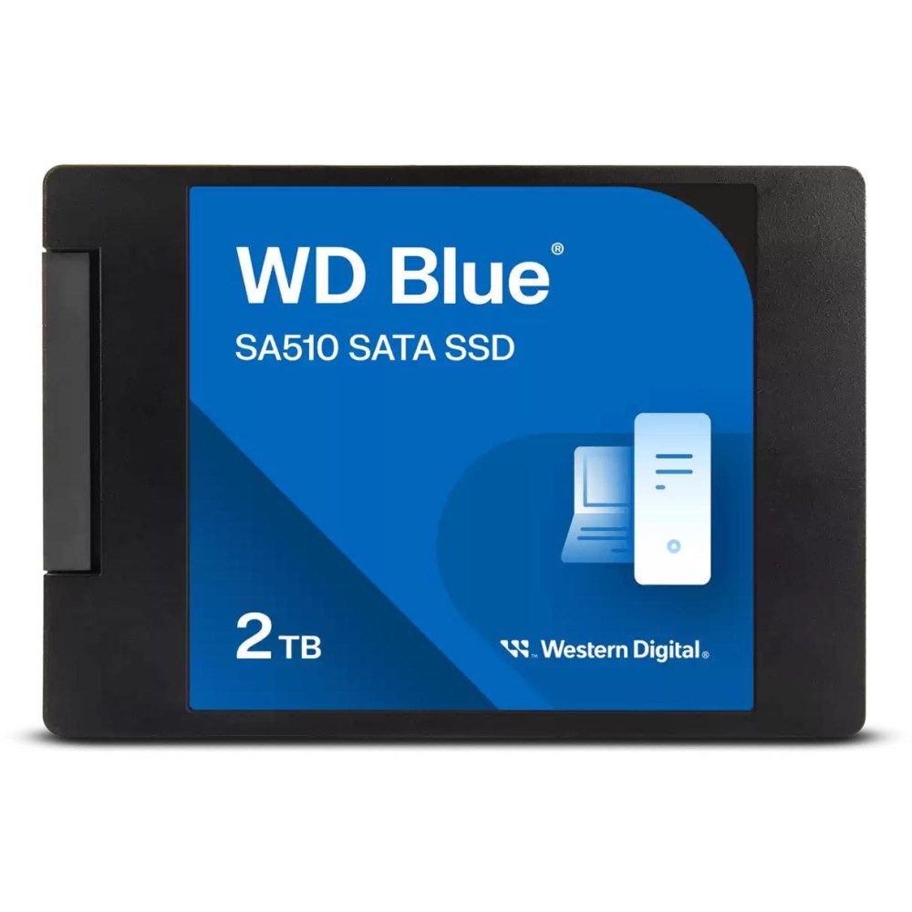 SSD|SANDISK|Blue SA510|POWERED BY SANDISK|2TB|Write speed 520 MBytes/sec|Read speed 560 MBytes/sec|2,5"|TBW 500 TB|MTBF 1750000 hours|WDS200T3B0A