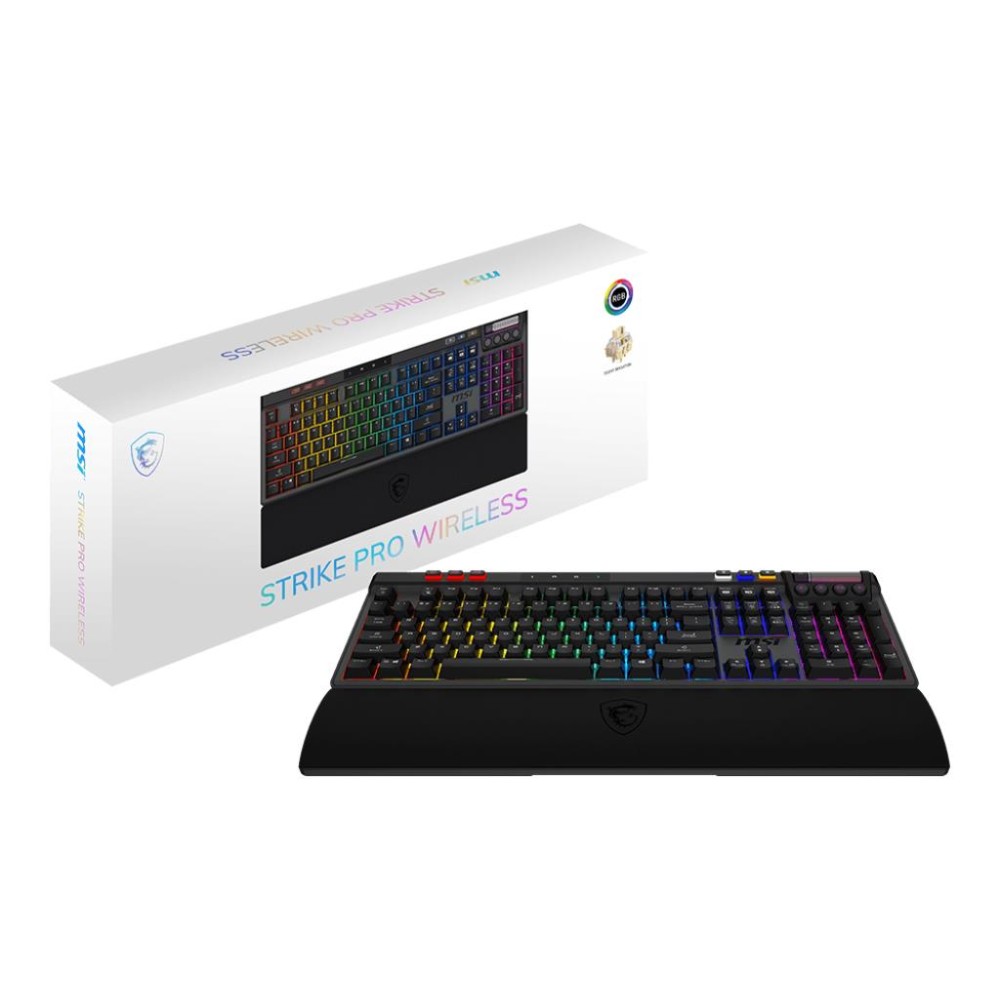 KEYBOARD GAMING BLACK US/STRIKE PRO W SILENT US MSI