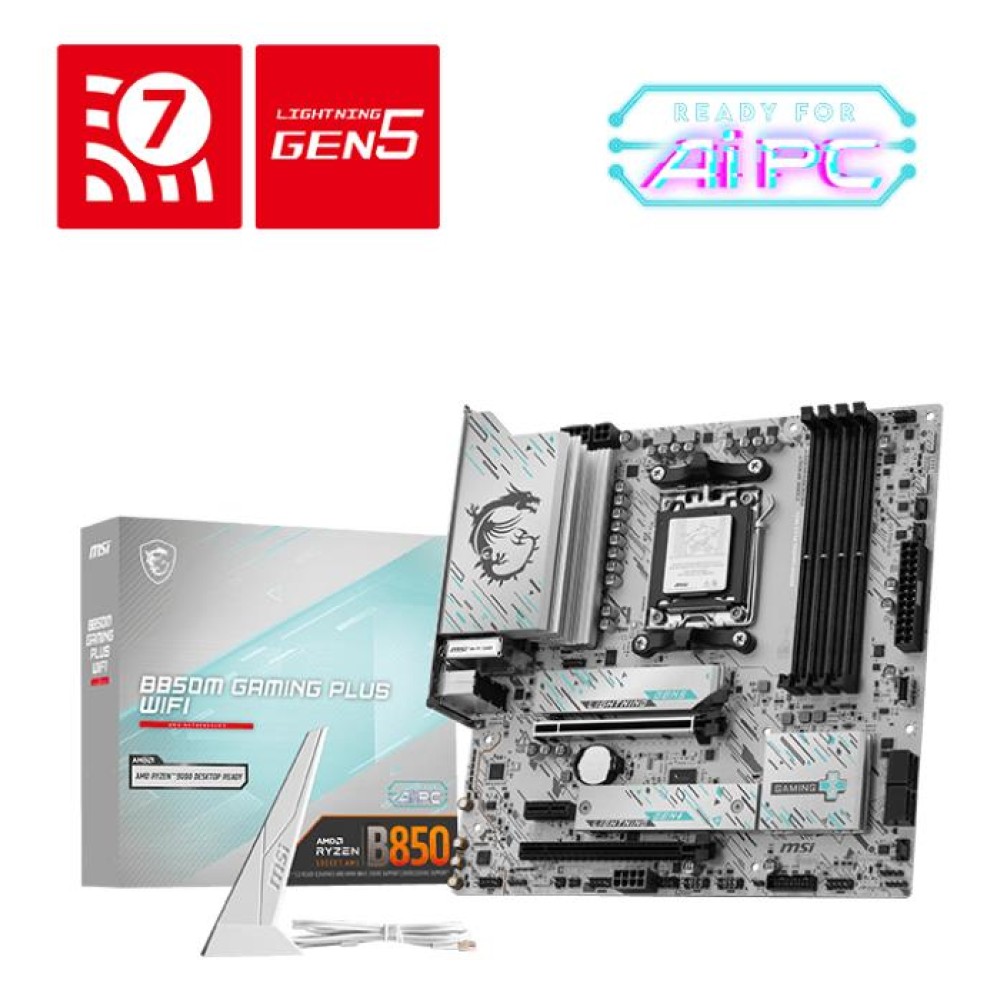 Mainboard|MSI|AMD B850|SAM5|Micro-ATX|Memory DDR5|Memory slots 4|B850MGAMINGPLUSWIFI