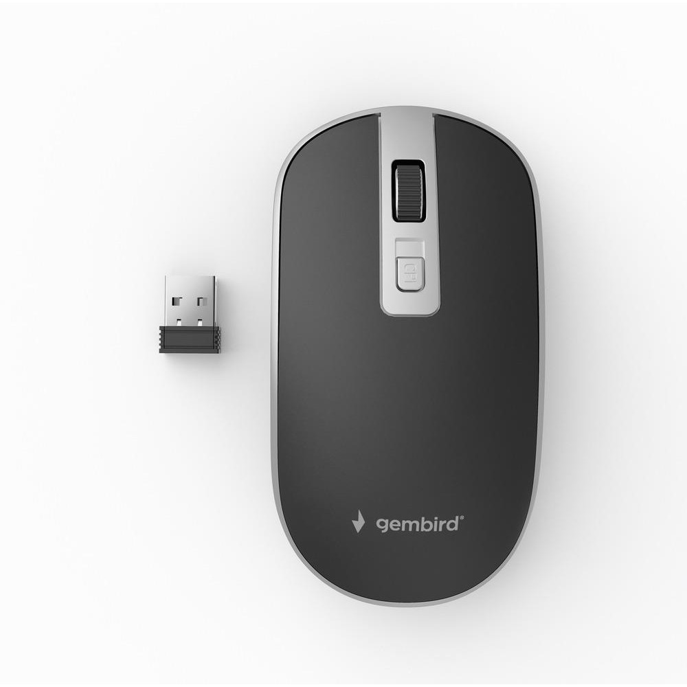 MOUSE USB OPTICAL WRL BLACK/SILVER MUSW-4B-06-BS GEMBIRD MOUSE USB OPTICAL WRL BLACK/SILVER MUSW-4B-06-BS GEMBIRD