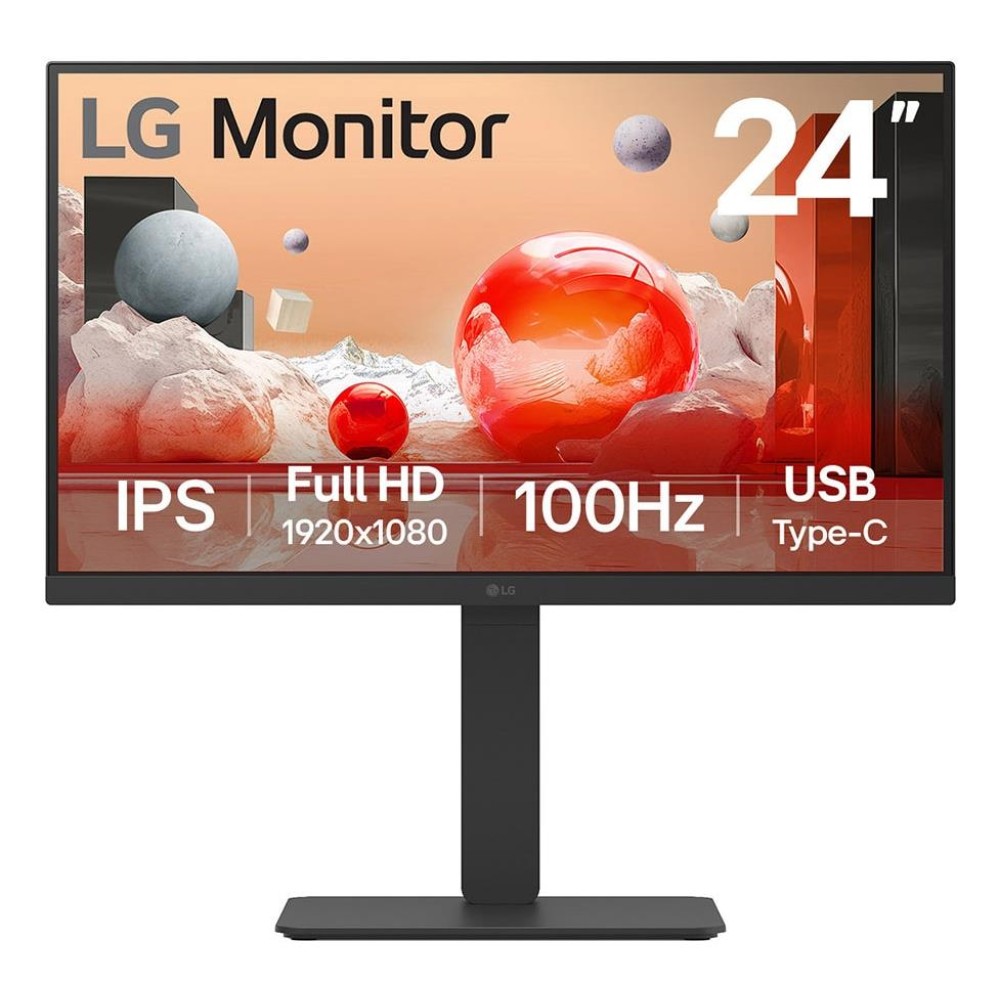 LCD Monitor|LG|23.8"|Business|Panel IPS|1920x1080|16:9|100Hz|5 ms|Speakers|Swivel|Pivot|Height adjustable|Tilt|24BA750-B