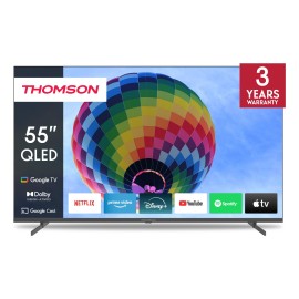 TV Set|THOMSON|55"|4K/Smart|QLED|3840x2160|Wireless LAN|Bluetooth|Google TV|Dark Grey|55QG4S14 TV Set|THOMSON|55"|4K/Smart|QLED|3840x2160|Wireless LAN|Bluetooth|Google TV|Dark Grey|55QG4S14