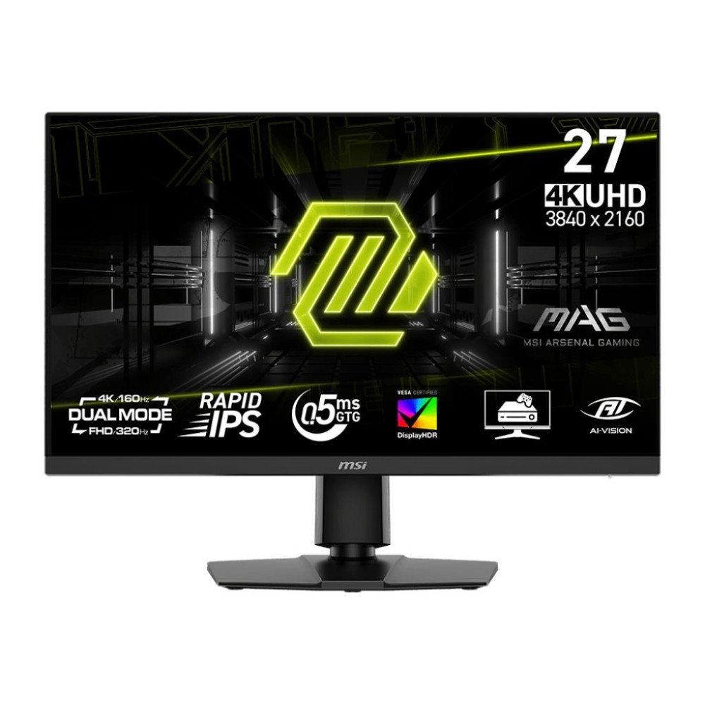 LCD Monitor|MSI|MAG 272URDF E16|27"|Gaming/4K|Matte|Panel IPS|3840x2160|16:9|160Hz|0.5 ms|Colour Black|MAG272URDFE16 LCD Monitor|MSI|MAG 272URDF E16|27"|Gaming/4K|Matte|Panel IPS|3840x2160|16:9|160Hz|0.5 ms|Colour Black|MAG272URDFE16
