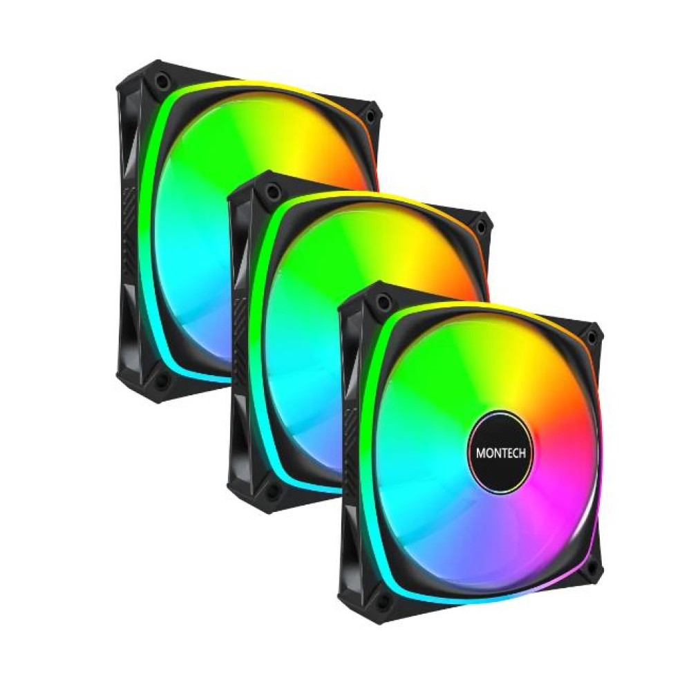 CASE FAN 120MM/AX120 PRO BLACK 3 IN 1 MONTECH