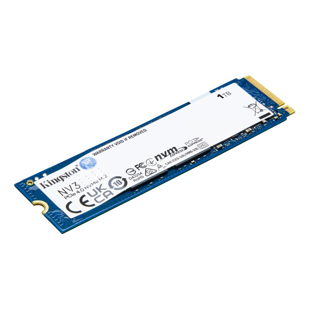 SSD|KINGSTON|NV3|1TB|M.2|PCIE|NVMe|3D NAND|Write speed 4000 MBytes/sec|Read speed 6000 MBytes/sec|TBW 320 TB|MTBF 200000 hours|SNV3S/1000G