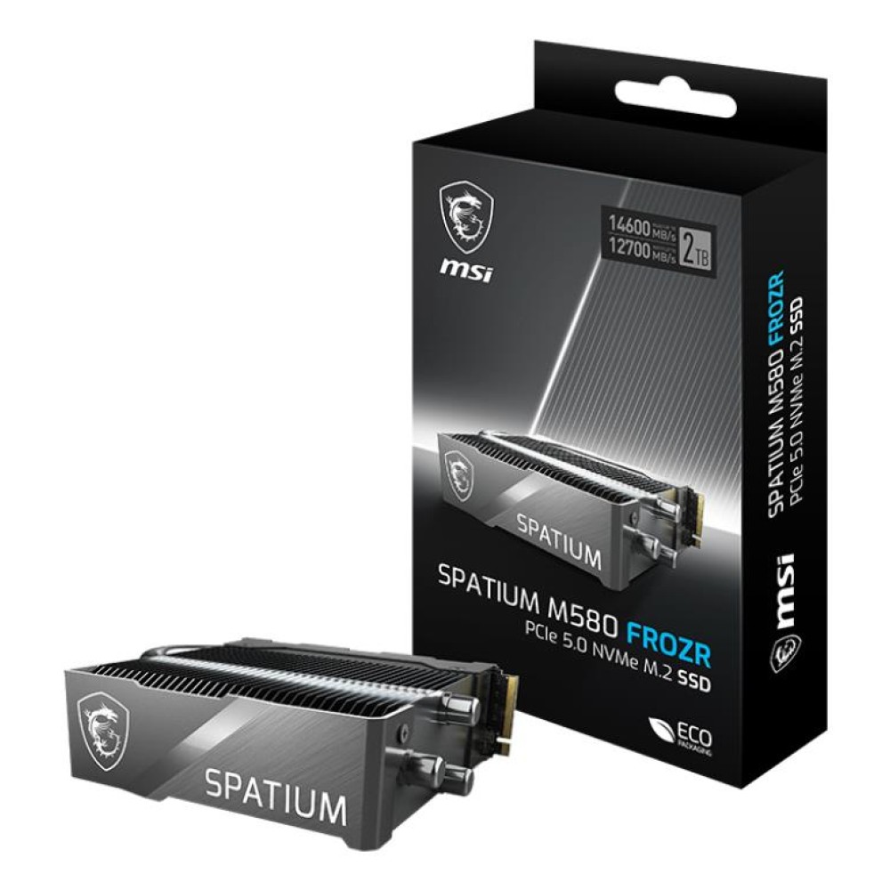 SSD|MSI|SPATIUM M580 FROZR|2TB|M.2|PCIe Gen5|NVMe|3D NAND|Write speed 12700 MBytes/sec|Read speed 14600 MBytes/sec|TBW 1400 TB|MTBF 160000 hours|S78-440Q780-P83