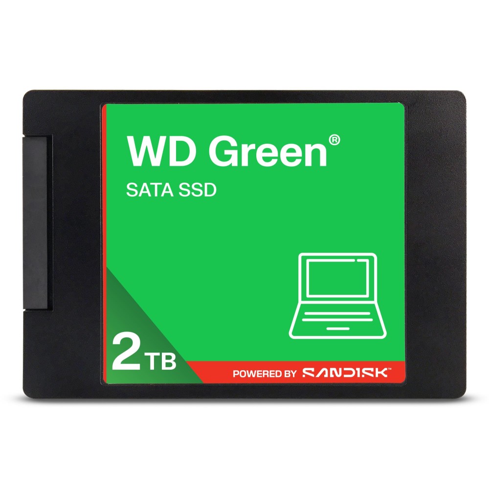 SSD|SANDISK|Green|POWERED BY SANDISK|2TB|3D NAND|Read speed 545 MBytes/sec|2,5"|MTBF 2000000 hours|WDS200T5G0A-00CPT0