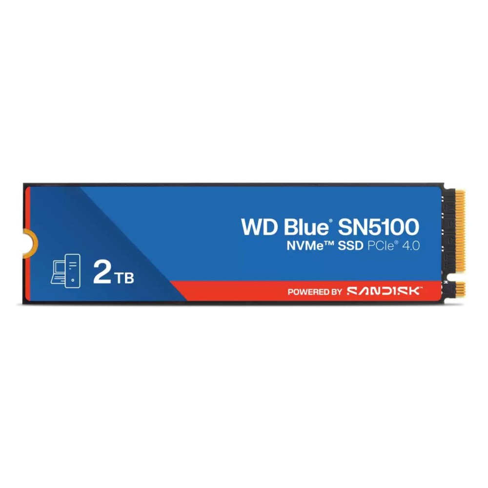 SSD|SANDISK|Blue SN5100|POWERED BY SANDISK|2TB|M.2|NVMe|3D QLC|Write speed 6700 MBytes/sec|Read speed 7100 MBytes/sec|2.38mm|TBW 900 TB|MTBF 1750000 hours|WDS200T5B0E-00CPE0