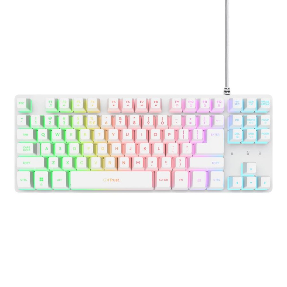 KEYBOARD USB GXT 833W THADO/TKL ENG WHITE 25894 TRUST KEYBOARD USB GXT 833W THADO/TKL ENG WHITE 25894 TRUST