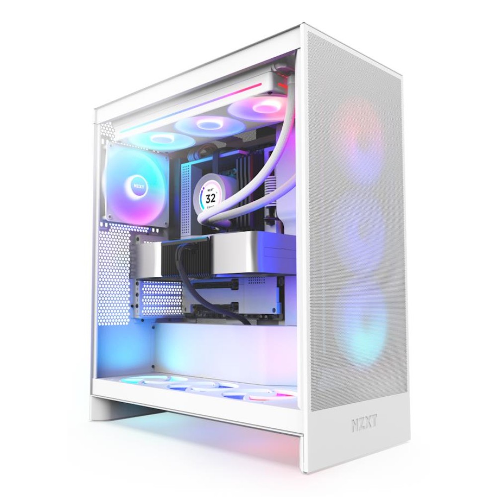 Case|NZXT|H7 Flow RGB|MidiTower|ATX|EATX|MicroATX|MiniITX|Colour White|CM-H72FW-R1