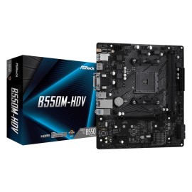 Mainboard|ASROCK|AMD B550|SAM4|MicroATX|1xPCI-Express 3.0 1x|1xM.2|1xPCI-Express 4.0 16x|Memory DDR4|Memory slots 2|1x15pin D-sub|1xDVI|1xHDMI|2xUSB 2.0|4xUSB 3.2|1xPS/2|1xRJ45|3xAudio port|B550M-HDV Mainboard|ASROCK|AMD B550|SAM4|MicroATX|1xPCI-Express 3.0 1x|1xM.2|1xPCI-Express 4.0 16x|Memory DDR4|Memory slots 2|1x15pin D-sub|1xDVI|1xHDMI|2xUSB 2.0|4xUSB 3.2|1xPS/2|1xRJ45|3xAudio port|B550M-HDV