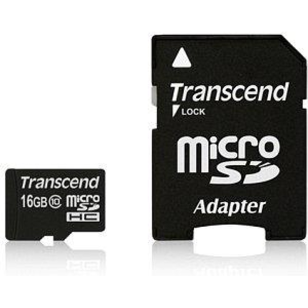 MEMORY MICRO SDHC 16GB W/ADAPT/UHS-I C10 TS16GUSDU1 TRANSCEND