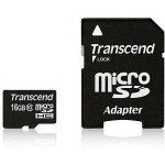 MEMORY MICRO SDHC 16GB W/ADAPT/UHS-I C10 TS16GUSDU1 TRANSCEND