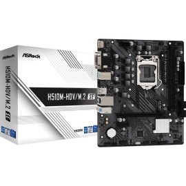 Mainboard|ASROCK|Intel H470 Express|LGA1200|Micro-ATX|Memory DDR4|Memory slots 2|1xPCI-Express 3.0 1x|1xPCI-Express 4.0 16x|1xM.2|1x15pin D-sub|1xDVI-D|1xHDMI|2xUSB 2.0|4xUSB 3.2|1xRJ45|3xAudio port|H510M-HDV/M.2SE Mainboard|ASROCK|Intel H470 Express|LGA1200|Micro-ATX|Memory DDR4|Memory slots 2|1xPCI-Express 3.0 1x|1xPCI-Express 4.0 16x|1xM.2|1x15pin D-sub|1xDVI-D|1xHDMI|2xUSB 2.0|4xUSB 3.2|1xRJ45|3xAudio port|H510M-HDV/M.2SE