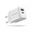MOBILE CHARGER WALL USB 20W/2PORT WHITE ACU-PQ20W AXAGON
