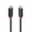 CABLE USB4 240W TYPE C 0.5M/BLACK LINE 37000 LINDY