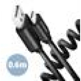 CABLE USB-C TO USB2.0 0.6M/TWISTER BLK BUCM-AM10TB AXAGON