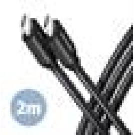 CABLE USB-C TO USB-C 2M 60W/BLACK BUCM3-CM20AB AXAGON