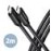 CABLE USB-C TO USB-C 2M 60W/BLACK BUCM3-CM20AB AXAGON
