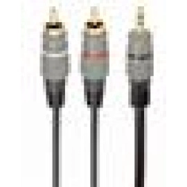 CABLE AUDIO 3.5MM TO 2RCA 1.5M/GOLD CCA-352-1.5M GEMBIRD