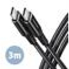CABLE USB-C TO USB-C 3M 60W/HQ BLACK BUCM-CM30AB AXAGON