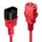 CABLE POWER IEC EXTENSION 0.5M/RED 30476 LINDY