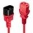 CABLE POWER IEC EXTENSION 0.5M/RED 30476 LINDY