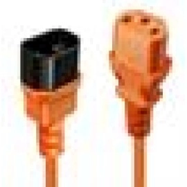 CABLE POWER IEC EXTENSION 0.5M/ORANGE 30473 LINDY