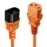CABLE POWER IEC EXTENSION 0.5M/ORANGE 30473 LINDY