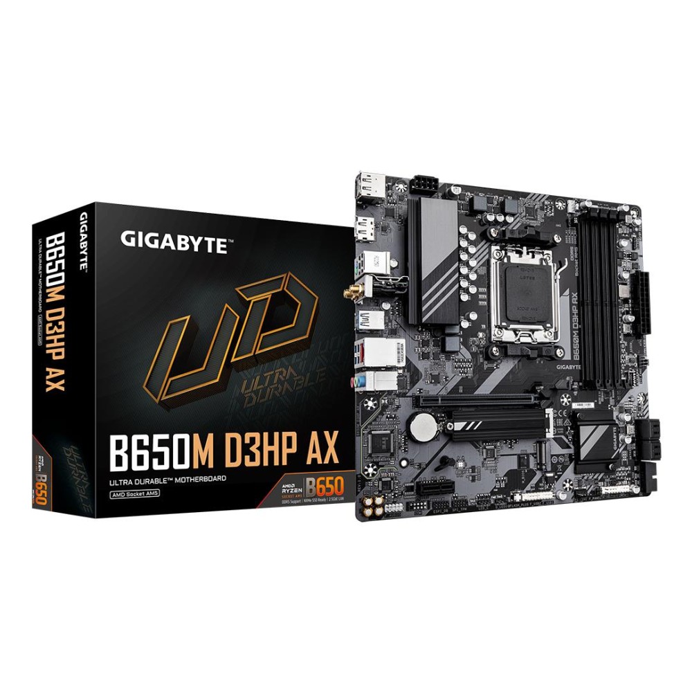 Mainboard|GIGABYTE|AMD B650|SAM5|Micro-ATX|Memory DDR5|Memory slots 4|B650MD3HPAX1.2