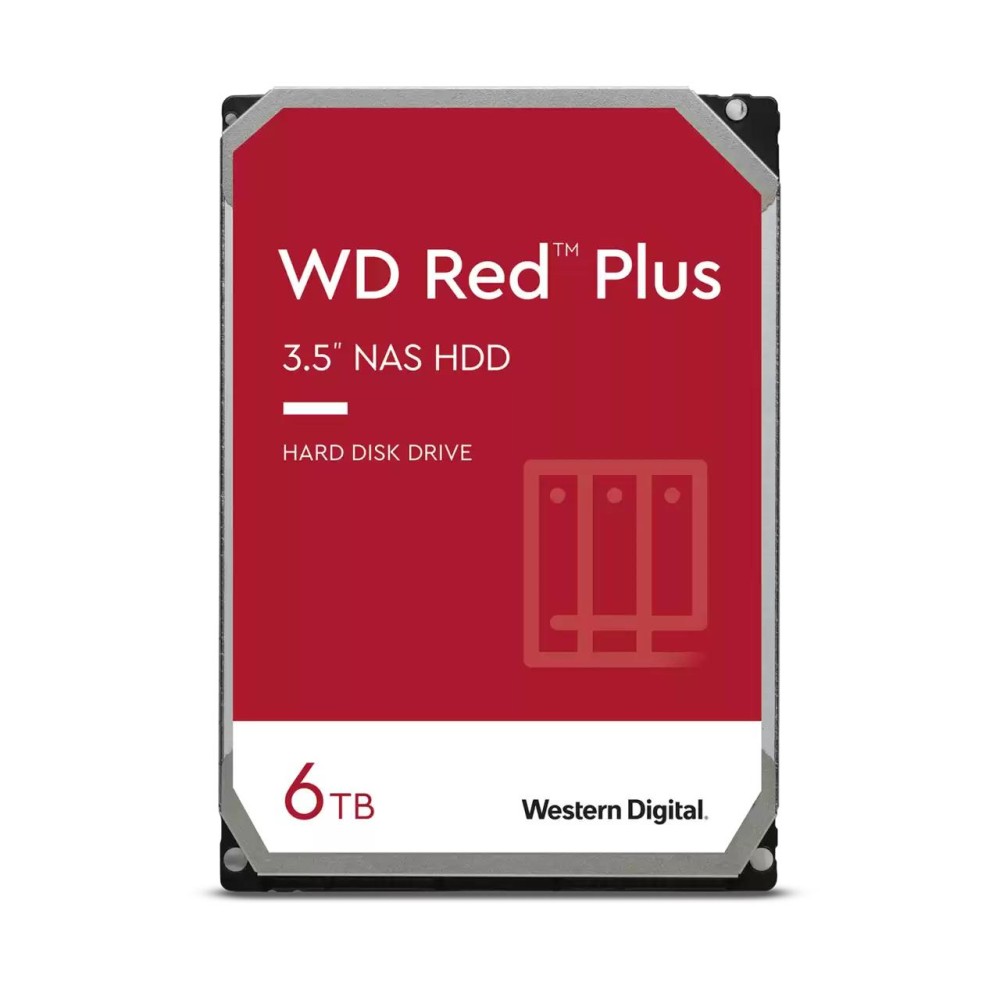 HDD|WESTERN DIGITAL|Red Plus|6TB|SATA|256 MB|5400 rpm|3,5