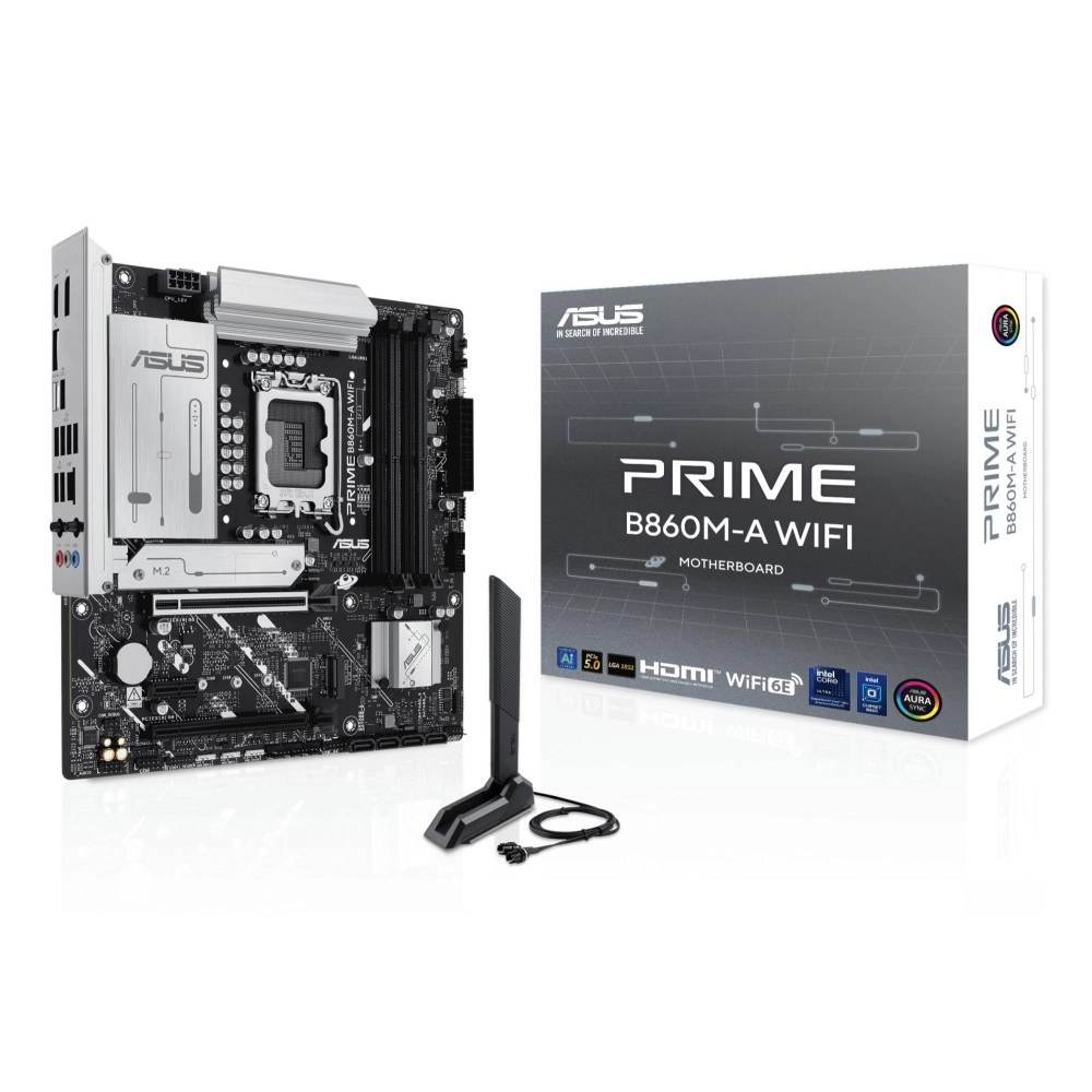 Mainboard|ASUS|Intel B860 Express|LGA1851|Micro-ATX|Memory DDR5|Memory slots 4|1xPCI-Express 4.0 1x|1xPCI-Express 4.0 16x|1xPCI-Express 5.0 16x|2xM.2|1xHDMI|1xDisplayPort|7xUSB 2.0|1xUSB-C|1xUSB-C w/Thunderbolt|1xOptical S/PDIF|1xRJ45|3xAudio port|PR