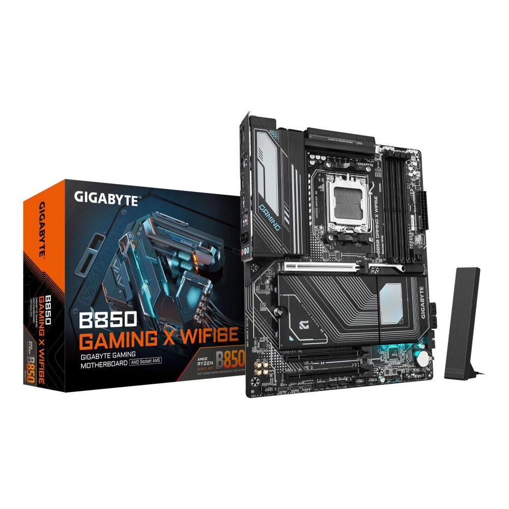 Mainboard|GIGABYTE|AMD B850|SAM5|ATX|Memory DDR5|Memory slots 4|2xPCI-Express 3.0 1x|3xM.2|1xHDMI|1xDisplayPort|5xUSB 2.0|3xUSB 3.2 type B|2xUSB 3.2|2xUSB-C|1xPS/2|1xOptical S/PDIF|1xRJ45|B850GAMINGXWIFI6E