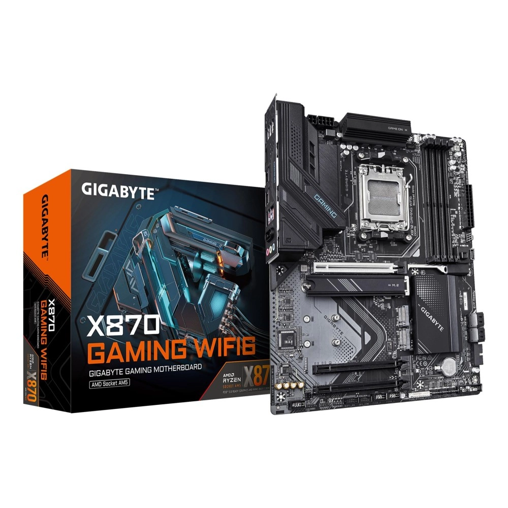 Mainboard|GIGABYTE|AMD X870|SAM5|ATX|Memory DDR5|Memory slots 4|3xPCI-Express 16x|2xM.2|1xHDMI|1xAudio-In|1xAudio-Out|1xMicrophone|4xUSB 3.2|2xUSB-C|1xRJ45|X870GAMINGWF6