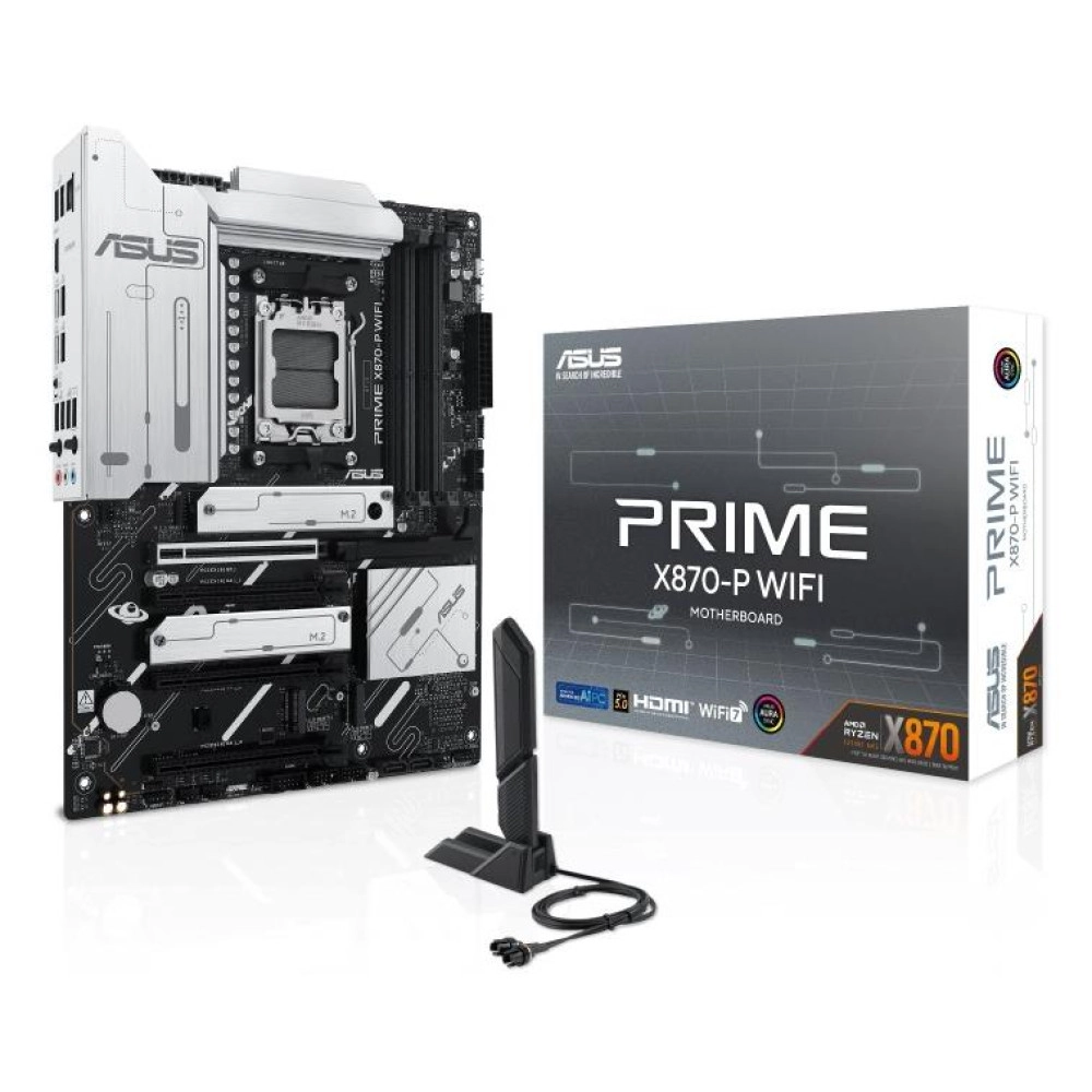 Mainboard|ASUS|AMD X870|SAM5|ATX|Memory DDR5|Memory slots 4|4xPCI-Express 4.0 16x|1xPCI-Express 5.0 16x|4xM.2|1xHDMI|4xUSB 2.0|4xUSB 3.2|2xUSB-C|1xRJ45|3xAudio port|PRIMEX870-PWIFI