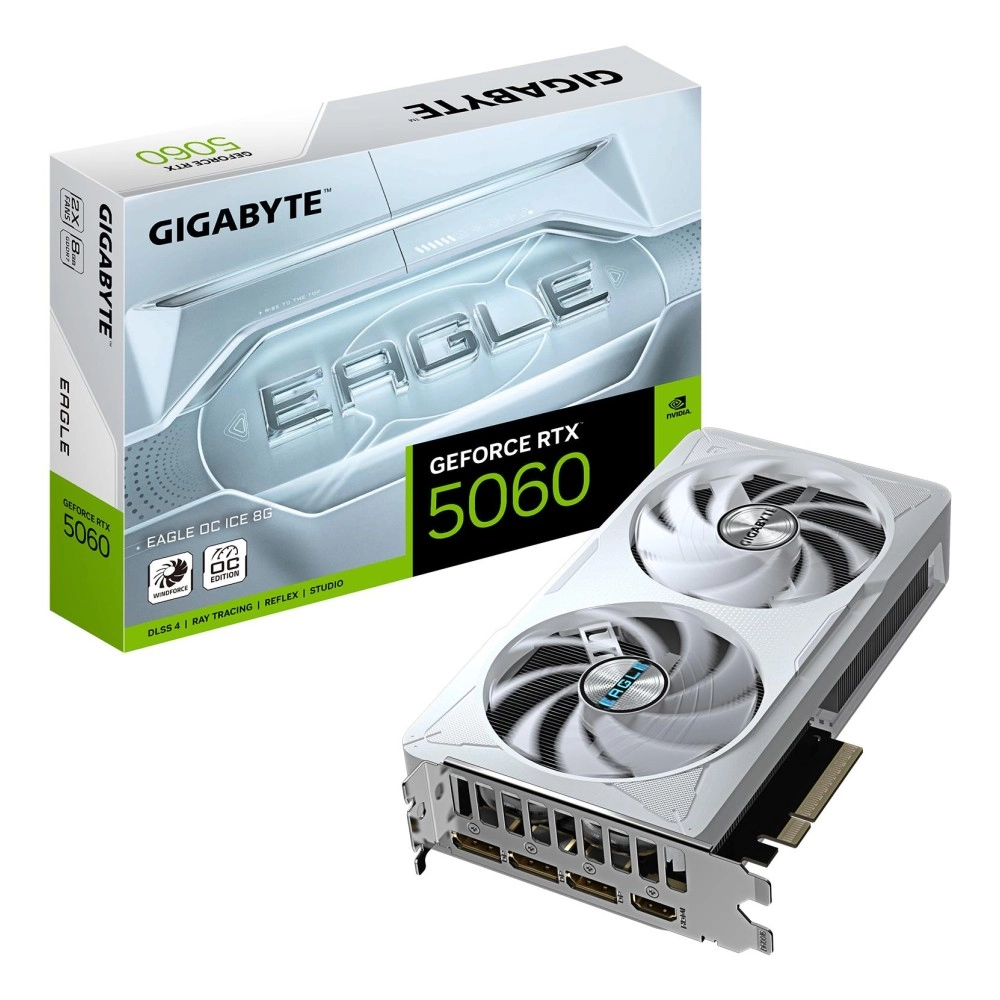 Graphics Card|GIGABYTE|NVIDIA|GeForce RTX 5060|2550 MHz|8 GB|GDDR7|128 bit|PCI Express 5.0|Active|GV-N5060EAGLEOCICE-8GD